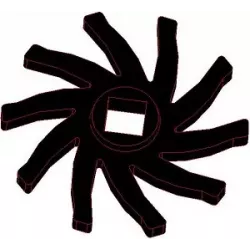 Cleaning disc 10 centre – disc for Grimme machines | OEM Grimme 088.00821, 088.00379 | made by KiJ