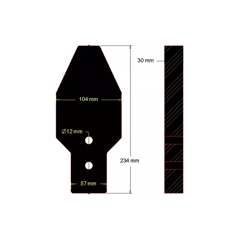 Scraper paddle 236-104/29 – spare part made by KiJ | OEM 122508 | made by KiJ