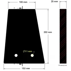 Forced intake rubber paddle – rubber element made by KiJ | OEM 110698 | made by KiJ