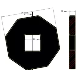 Cleaning disc 266-32-80 – disc made by KiJ | OEM 206008200 | made by KiJ