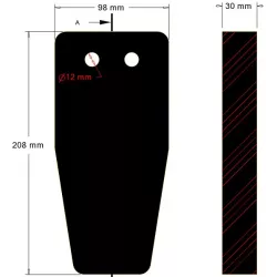 Flail 208-98-30 – flail made by KiJ | OEM 120640600 | made by KiJ