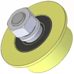 Roller no. 236 – plastic roller Ø66 mm for Wuhlmaus machines | made by KiJ