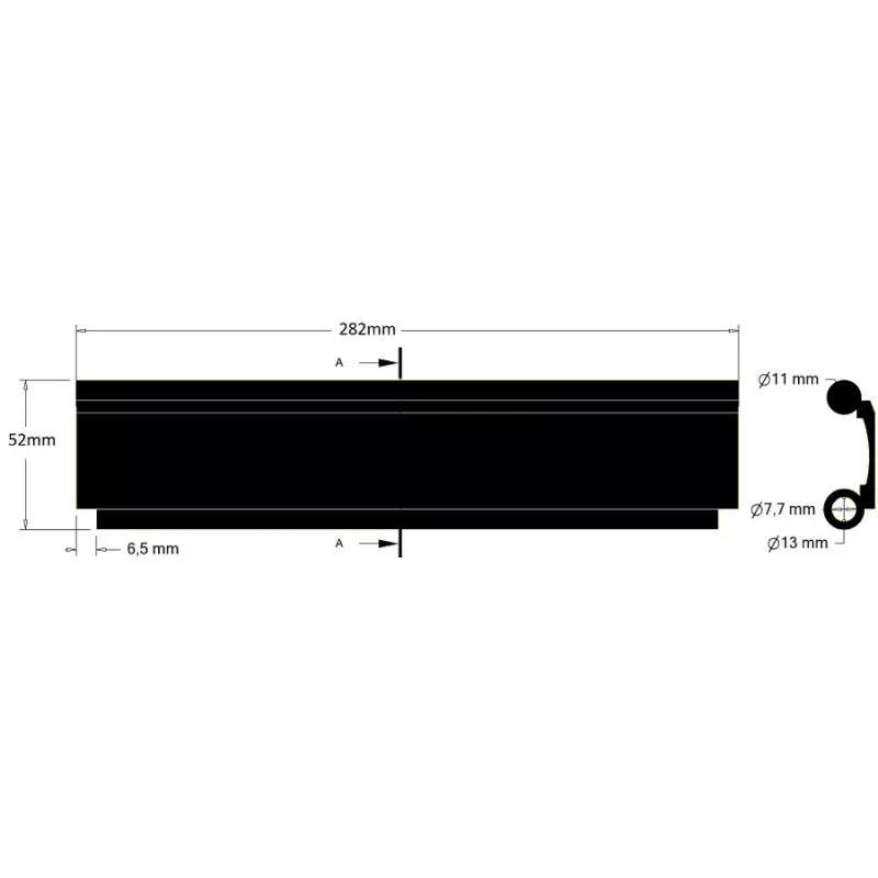Basket connecting rubber – long – rubber element made by KiJ | made by KiJ