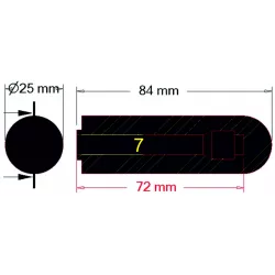 Rubber finger for seed drill press wheel 84-25-8,5 | OEM AC 802808 | made by KiJ