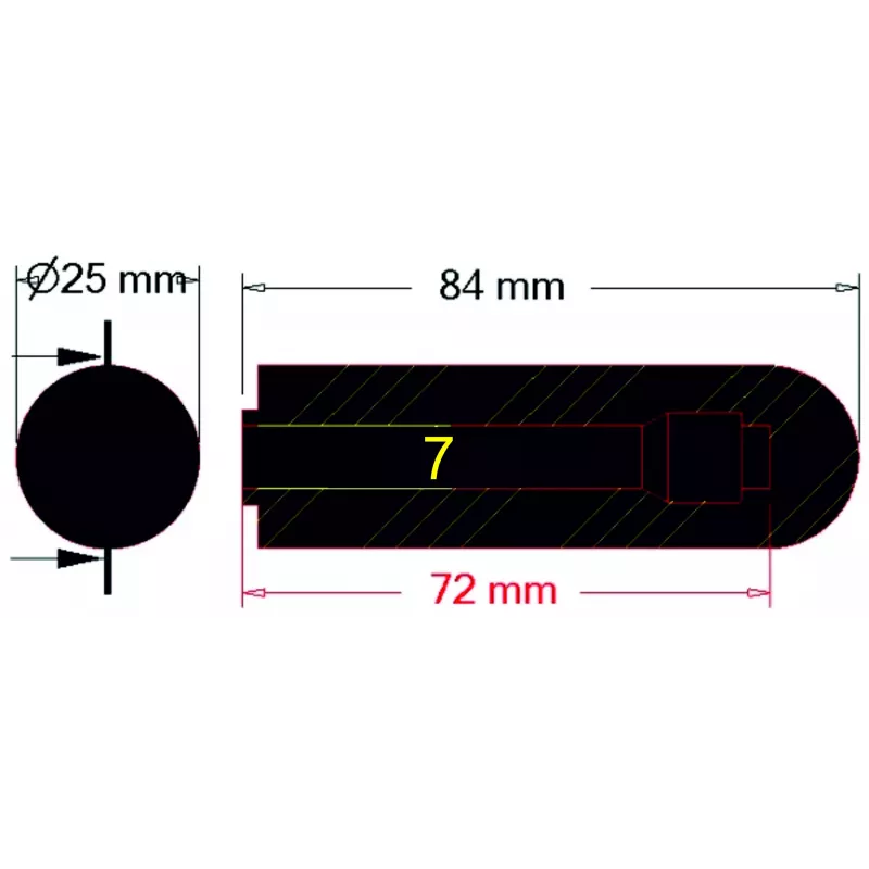 Rubber finger for seed drill press wheel 84-25-8,5 | OEM AC 802808 | made by KiJ