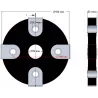 Flexible disc with 4 holes, with steel sleeves – flexible coupling disc made by KiJ | OEM 2009-02-009 | made by KiJ