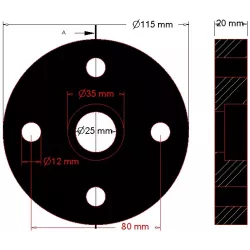 Flexible disc M4 – flexible coupling disc made by KiJ | made by KiJ