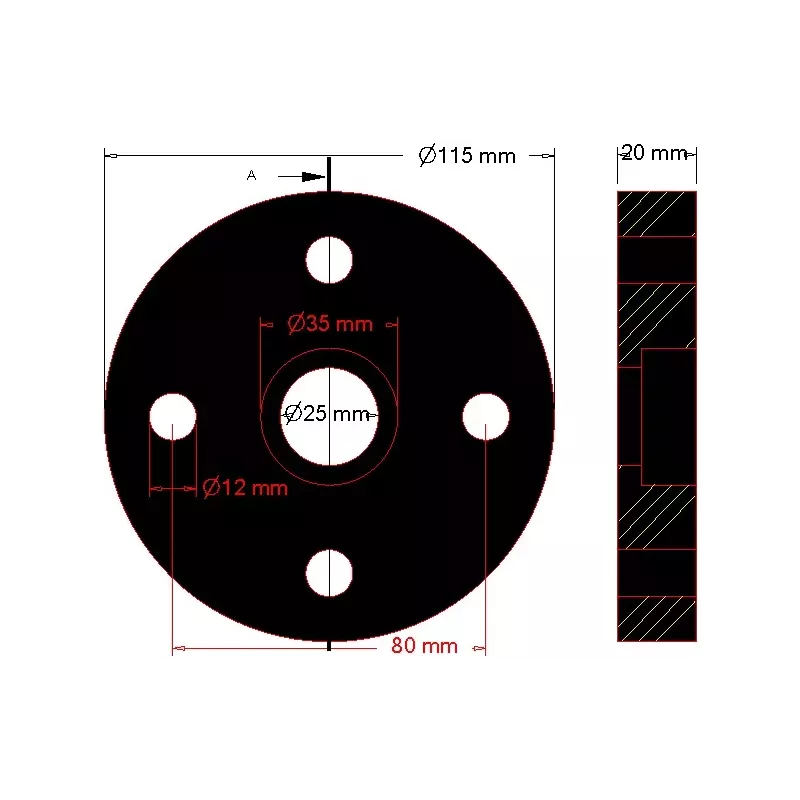 Flexible disc M4 – flexible coupling disc made by KiJ | made by KiJ