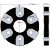 Flexible disc 6 holes, with steel sleeves – flexible coupling disc made by KiJ | OEM 2213-02-008 | made by KiJ