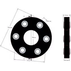 Flexible disc Claas 230 – flexible coupling disc for Claas machines | made by KiJ