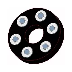 Flexible disc Claas 170 – flexible coupling for Claas machines | OEM Claas 796144, 62454505, 80382276 | made by KiJ