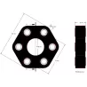 Flexible disc Claas 102 – flexible coupling disc for Claas machines | OEM Claas 062441100 | made by KiJ