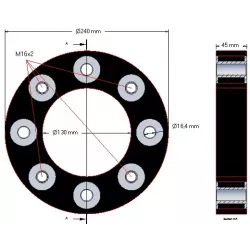 Flexible disc 240 – flexible coupling disc made by KiJ | made by KiJ