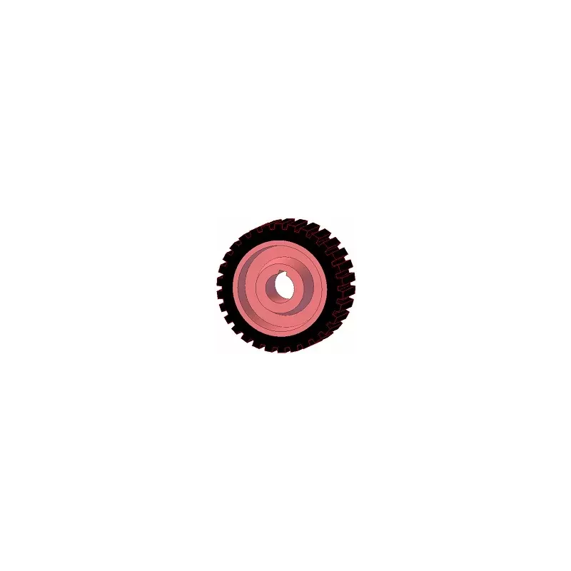 Roller no. 1 – cast iron and rubber drive roller Ø198 mm for Grimme machines | OEM Grimme 076.00673 | made by KiJ