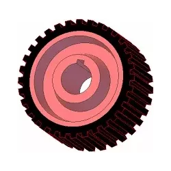 Roller no. 3 – cast iron and rubber drive roller Ø134 mm for Grimme machines | OEM Grimme 076.01029, 076.01417 | made by KiJ