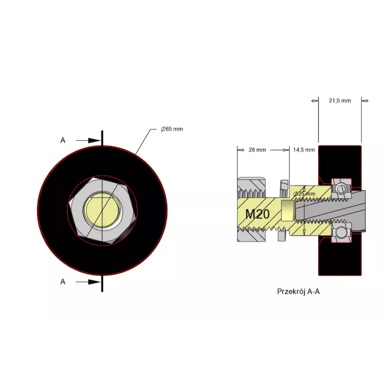 Roller no. 347 – rubber support roller | made by KiJ