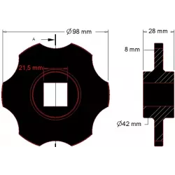 Toothed sorter disc – disc for Grimme machines | OEM Grimme 088.00251 | made by KiJ