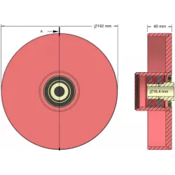 Roller no. 114 – cast iron return roller Ø192 mm for Grimme machines | OEM Grimme 200.48657 | made by KiJ