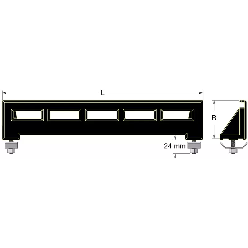 Paddle with 2 fixing points 450 – paddle made by KiJ | made by KiJ