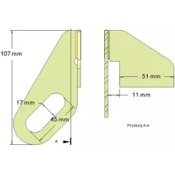 Metal scraper, right – scraper for Grimme machines | OEM Grimme 015.11859 | made by KiJ
