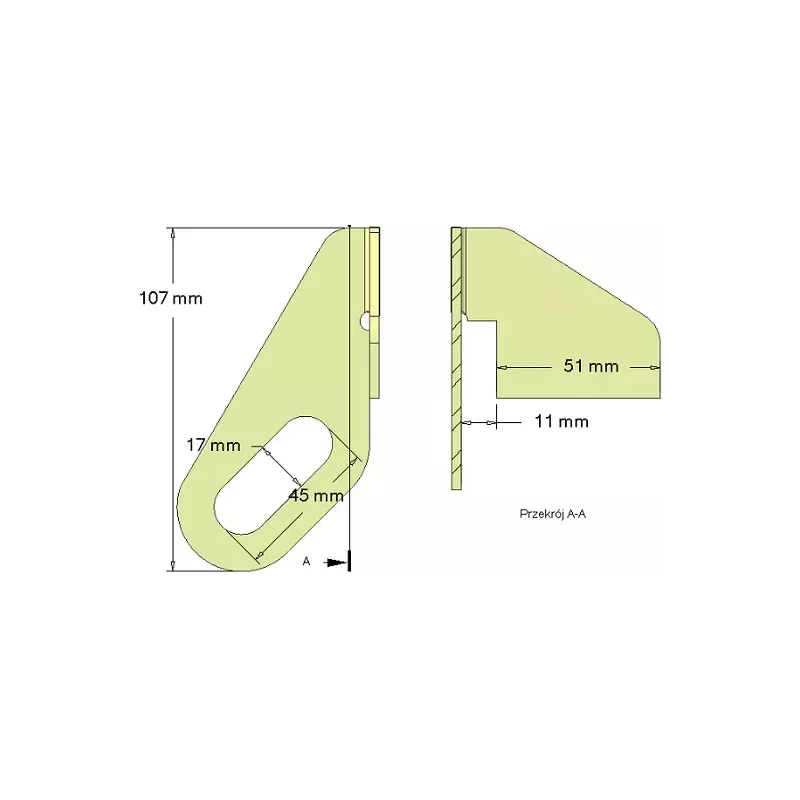 Metal scraper, right – scraper for Grimme machines | OEM Grimme 015.11859 | made by KiJ