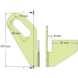 Metal scraper, left – scraper for Grimme machines | OEM Grimme 015.11860 | made by KiJ