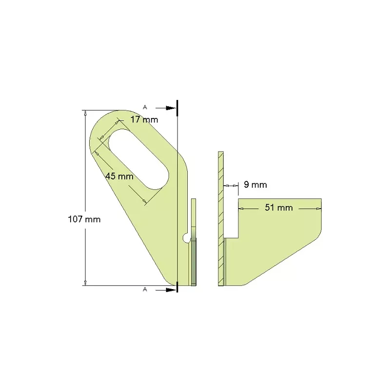 Metal scraper, left – scraper for Grimme machines | OEM Grimme 015.11860 | made by KiJ