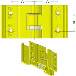 Web connector with lugs – variants 35/32 mm and 42/32 mm, for Grimme | OEM Grimme 015.22172, 015.22173, 015.42490 | made by KiJ