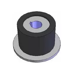 Roller no. 9 – steel and rubber return roller Ø100 mm for Grimme machines | OEM Grimme 076.00912, 001.00197 | made by KiJ