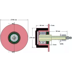 Roller no. 11a – steel and rubber roller Ø78 mm for Grimme machines | OEM Grimme 200.04530 | made by KiJ