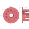 Roller no. 64 – cast iron drive roller Ø101 mm for Grimme machines | OEM Grimme 006.00068, 006.00069, 006.00550 | made by KiJ