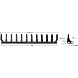 Rubber paddle, 12 teeth, for web with 50 mm pitch (TL50) | OEM 206075 | made by KiJ