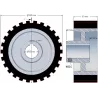 Roller no. 44 – cast iron and rubber drive roller Ø165 mm for Grimme machines | OEM Grimme 076.00823 | made by KiJ