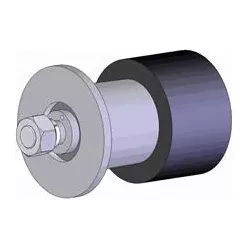 Roller no. 101 – steel and rubber return roller Ø128 mm for Grimme machines | OEM Grimme 200.09305 | made by KiJ