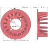 Roller no. 104 – cast iron drive roller Ø178 mm, pitch 35 mm, for Grimme machines | OEM Grimme 006.00030 | made by KiJ