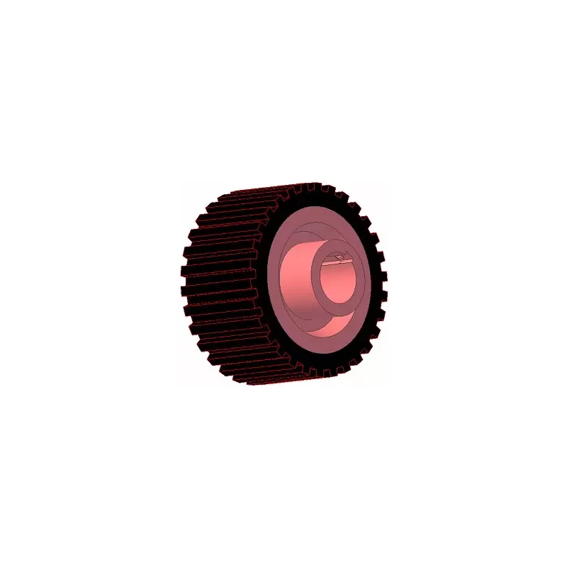 Roller no. 220 – cast iron and rubber drive roller Ø132 mm for Grimme machines | OEM Grimme 076.00655 | made by KiJ