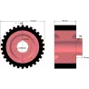 Roller no. 220 – cast iron and rubber drive roller Ø132 mm for Grimme machines | OEM Grimme 076.00655 | made by KiJ