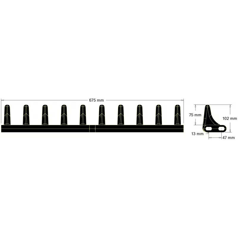 Rubber paddle 10 teeth – paddle for Grimme machines | OEM Grimme 088.00931 | made by KiJ