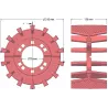 Roller no. 198 – cast iron drive roller Ø215 mm, pitch 50 mm, for Grimme Maxtron machines | OEM Grimme 003.00135 | made by KiJ