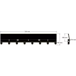 Haulm web paddle L-720 – paddle for Grimme SE 75-20/30/40, SE 75/85-55 and other potato harvesters | OEM Grimme 200.32146, 088.00360 | made by KiJ