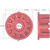 Roller no. 16 – cast iron drive roller Ø124 mm for Grimme machines | OEM Grimme 001.00067, 001.00524, 006.00236 | made by KiJ