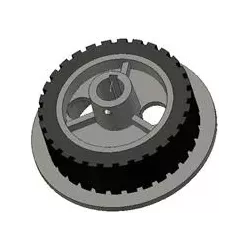 Roller no. 45 – cast iron and rubber drive roller for Grimme machines | OEM Grimme 076.01618, 076.05115 | made by KiJ