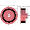 Roller no. 45 – cast iron and rubber drive roller for Grimme machines | OEM Grimme 076.01618, 076.05115 | made by KiJ