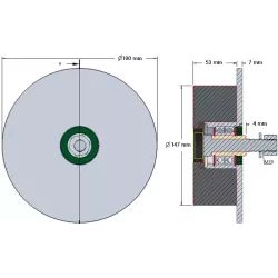 Roller no. 46 – cast iron and rubber support roller Ø147 mm for Grimme machines | OEM Grimme 200.39267, 200.33991 | made by KiJ