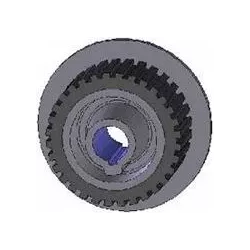 Roller no. 66 – cast iron and rubber drive roller Ø132 mm for Grimme machines | OEM Grimme 076.01322, 001.00504 | made by KiJ