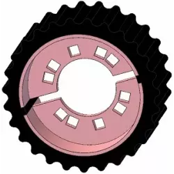 Roller no. 224 – steel and rubber drive roller Ø200 mm for Grimme machines | OEM Grimme 076.03535 | made by KiJ