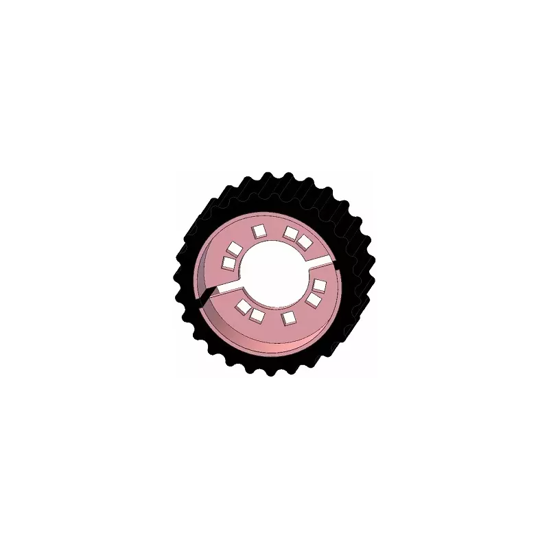 Roller no. 224 – steel and rubber drive roller Ø200 mm for Grimme machines | OEM Grimme 076.03535 | made by KiJ