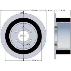 Roller no. 190 – steel and rubber drive roller Ø200 mm for Holmer machines | OEM Holmer 1130010341 | made by KiJ
