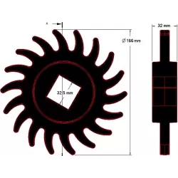 Cleaning disc 18 – disc for Grimme machines | OEM Grimme 088.00346 | made by KiJ