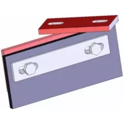 Metal and rubber scraper – scraper for Grimme machines | OEM Grimme 100.27010, 076.01249, 019.00345 | made by KiJ